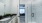 bathroom sink and glass enclosed shower Taryn at 401 Raleigh NC luxury apartments 