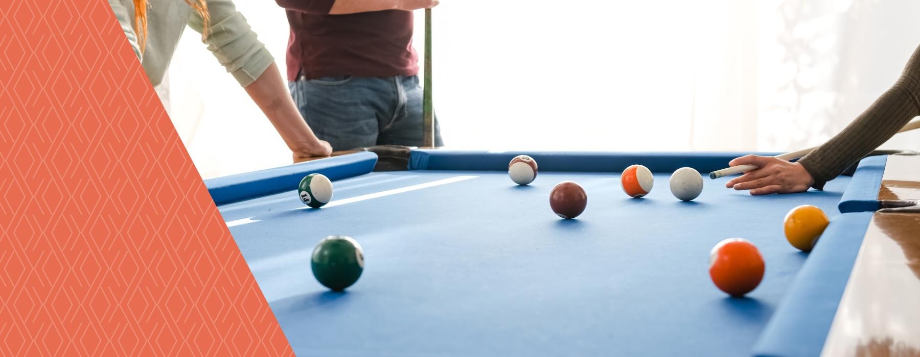 people playing billiards Taryn at 401 apts Raleigh NC 